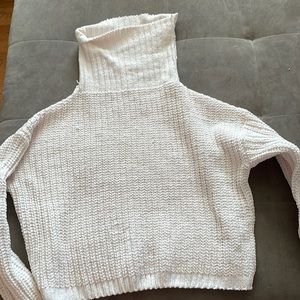 White turtleneck sweater